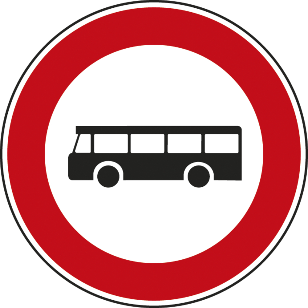 Panneau disque accès interdit véhicules transport commun 850 B9f cl1. - NADIA SIGNALISATION - DIS850E1B9f