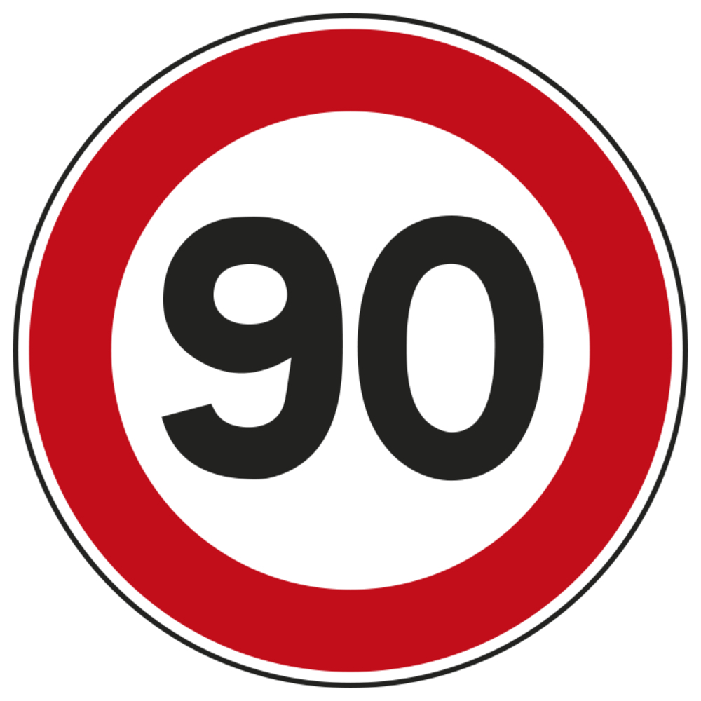 Panneau disque limitation de vitesse 850 Ecolign B14 90 cl2 - NADIA SIGNALISATION - DIS850E2B14 90