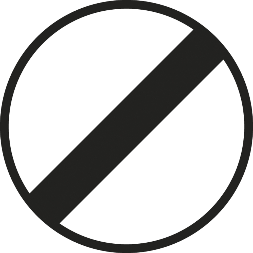 Panneau disque Fin interdictions véhicules 850 Ecolign B31 cl2 - NADIA SIGNALISATION - DIS850E2B31