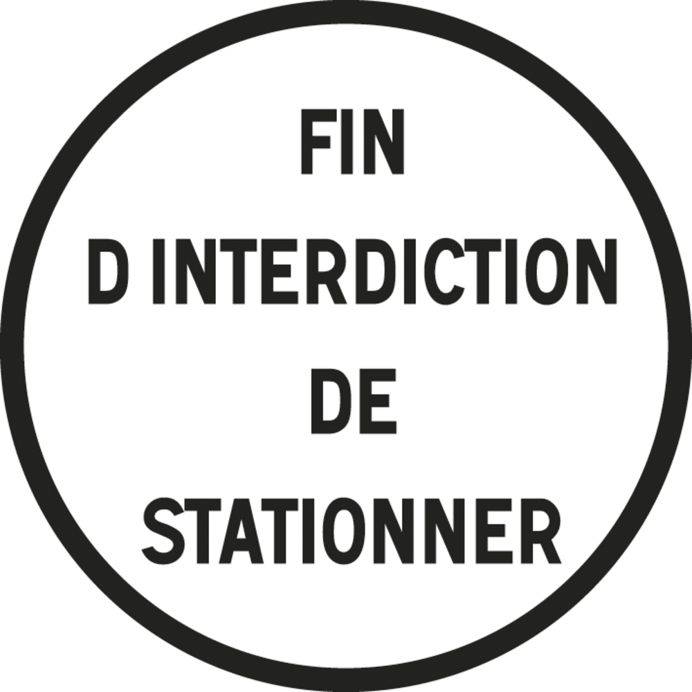 Disque Fin d'interdiction panneau 850 Ecolign B39 cl2 - NADIA SIGNALISATION - DIS850E2B39