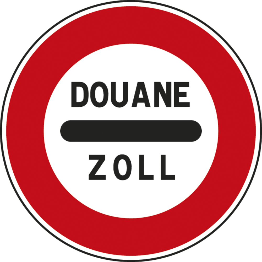 Panneau disque arrêt au poste de douane 850 Ecolign B4 cl2 - NADIA SIGNALISATION - DIS850E2B4