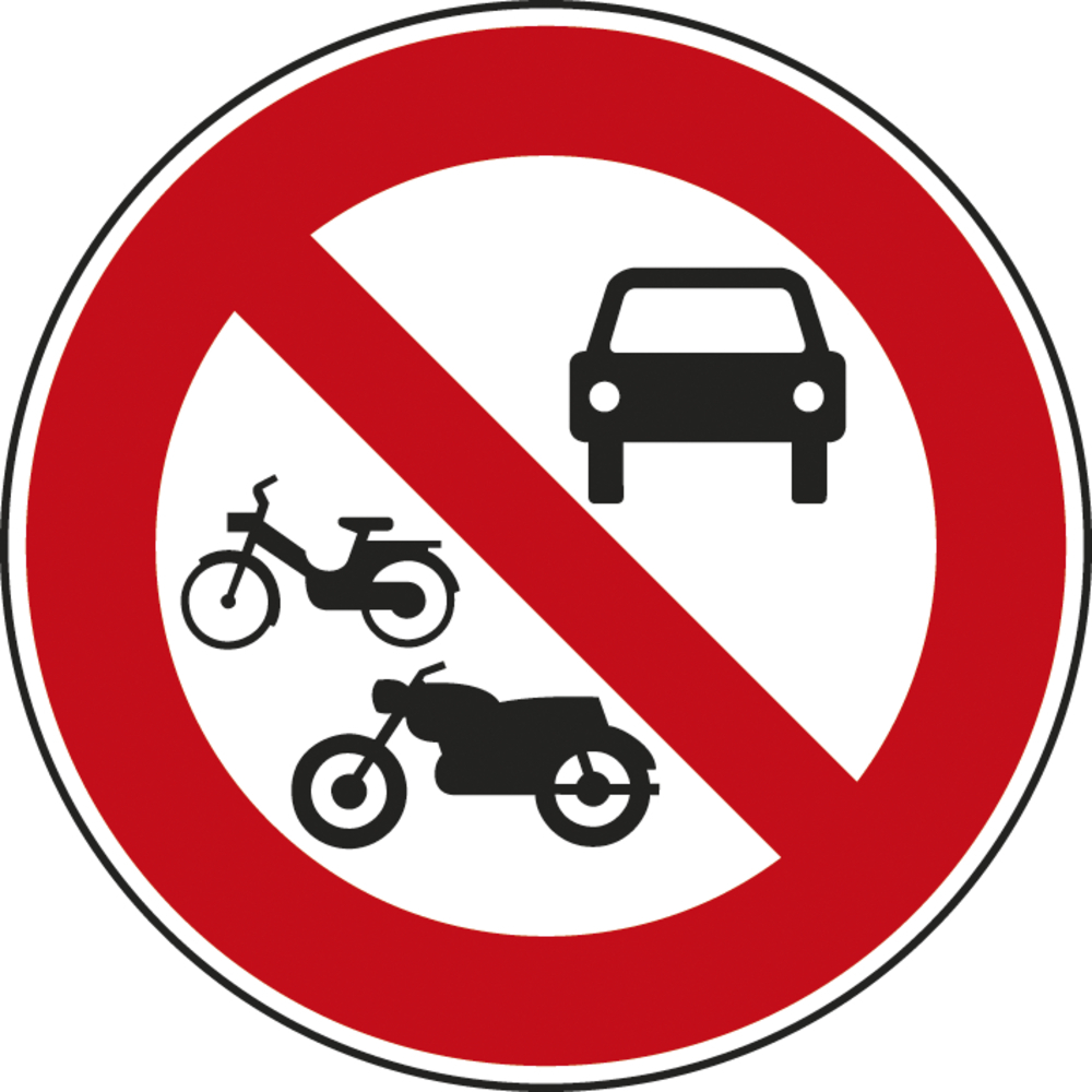 Panneau disque Accès interdit à tous les véhicules à moteur 850 Ecolign B7b cl2 - NADIA SIGNALISATION - DIS850E2B7b