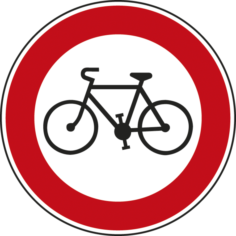 Panneau disque accès interdit aux cycles 850 Ecolign B9b cl2 - NADIA SIGNALISATION - DIS850E2B9b