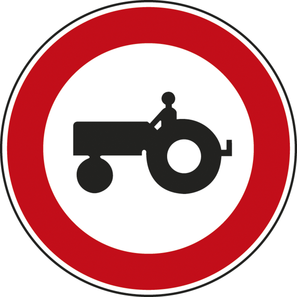 Panneau disque Accès interdit véhicules agricoles 850 Ecolign B9d cl2 - NADIA SIGNALISATION - DIS850E2B9d