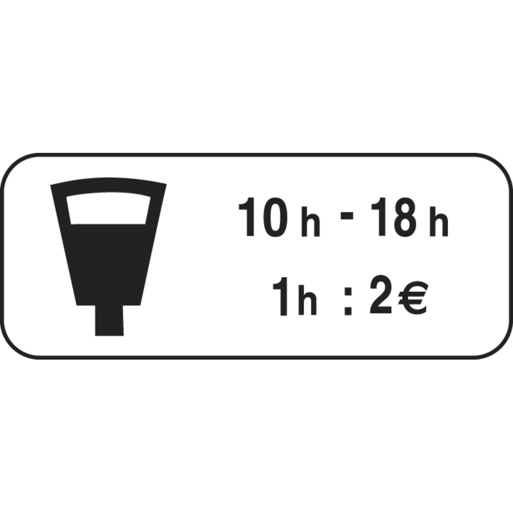 Panonceau signalétique stationnement et arrêt 1000x300 Ecolign M6d2 cl2 - NADIA SIGNALISATION - PNC1X0,3E2M6d2