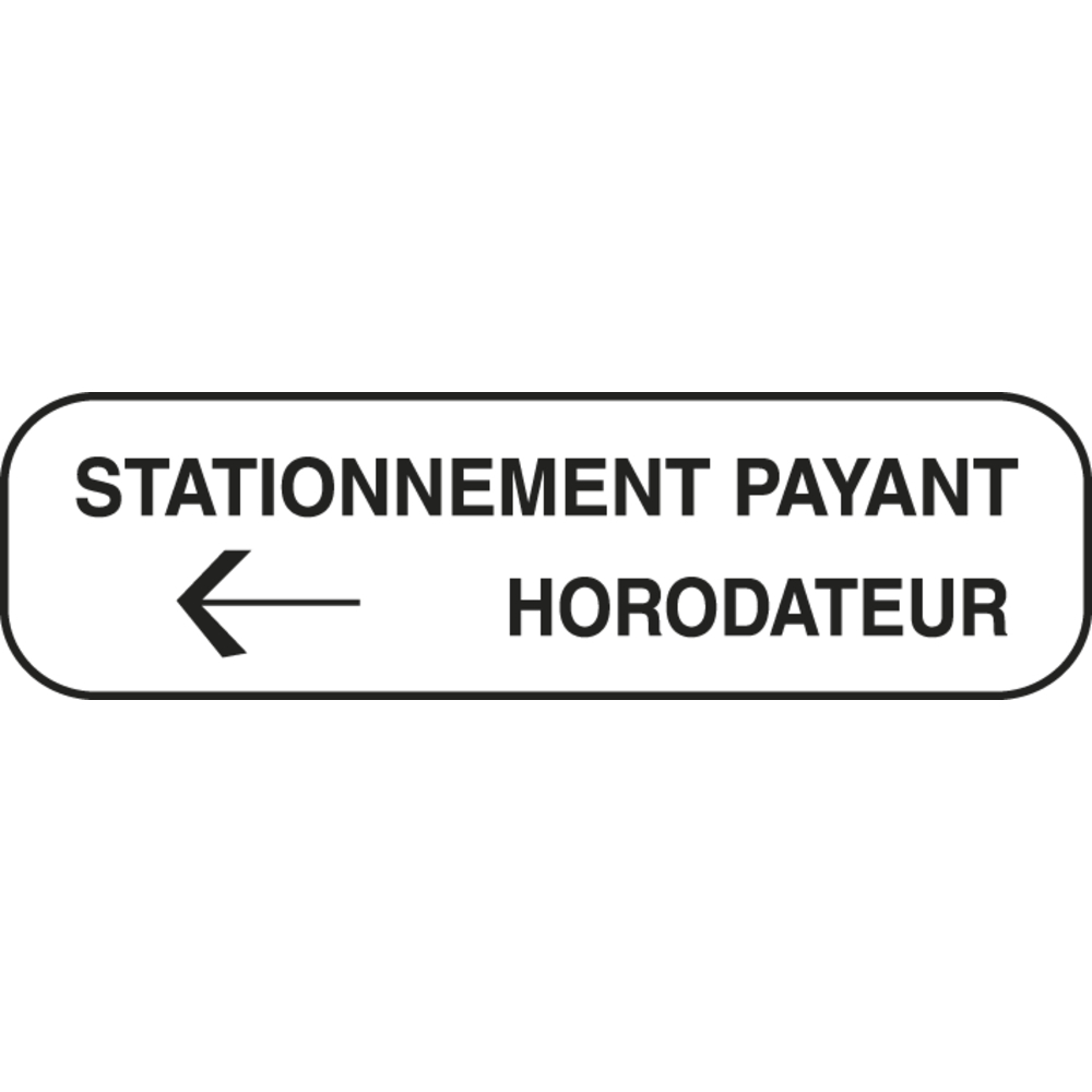 Panneau complémentaire stationnement 1000x300 M6e ex.2 cl2 - NADIA SIGNALISATION - PNC1X0,3E2M6ee2