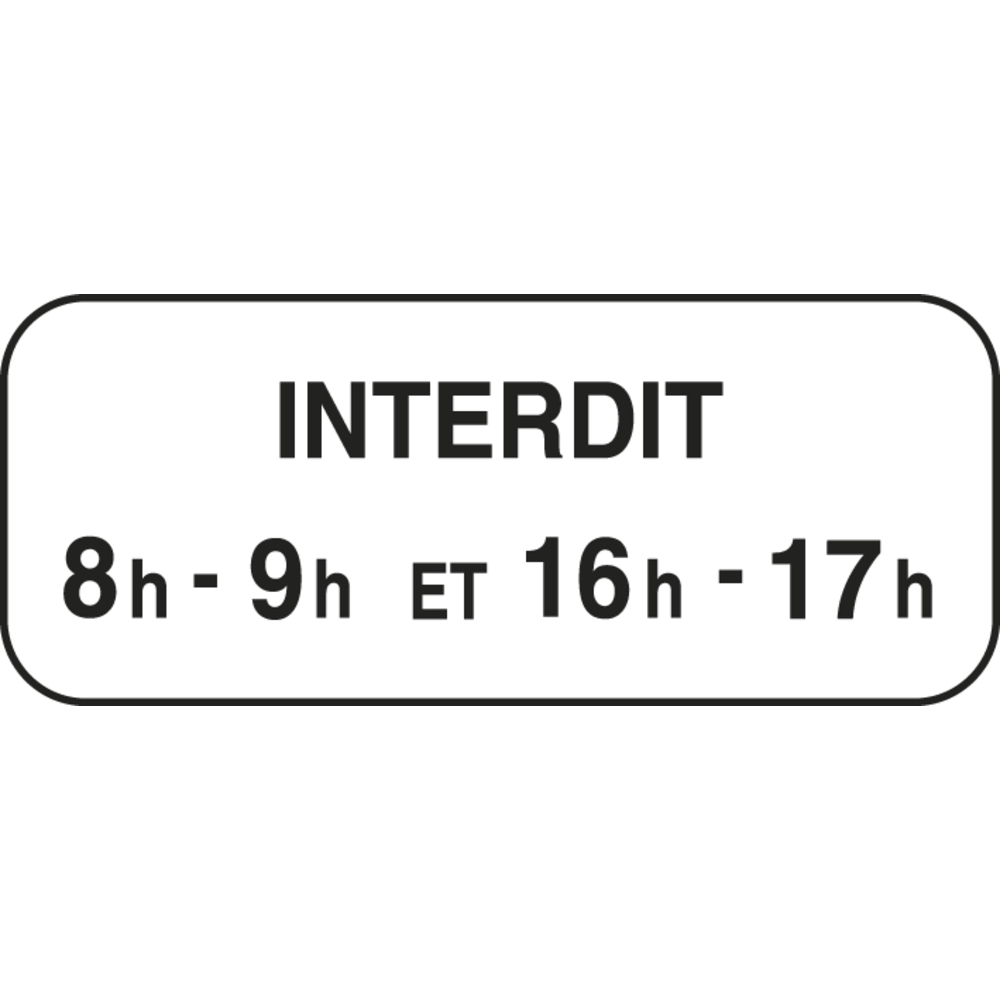 Panonceau Stationnement/Arrêt 1000x300 Ecolign M6f cl2 - NADIA SIGNALISATION - PNC1X0,3E2M6f