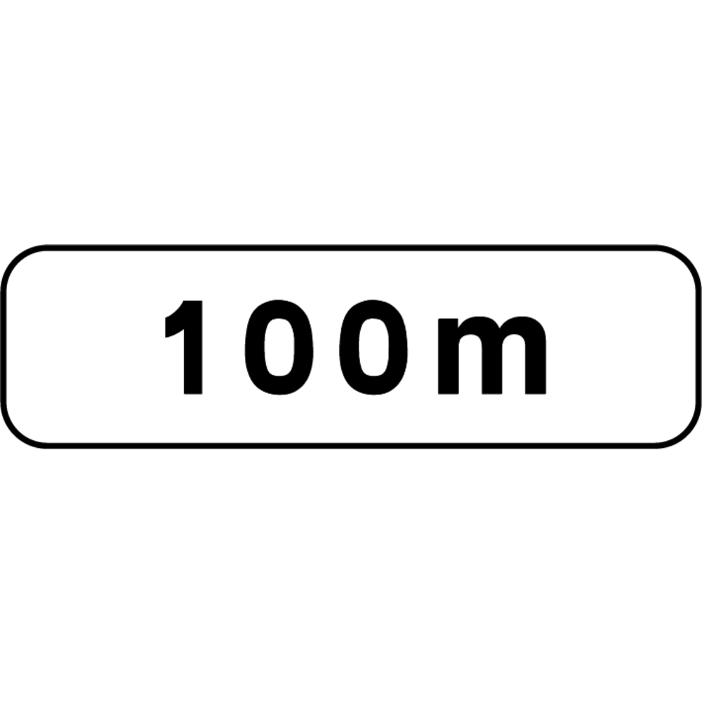 Panonceau distance 500x150 M1 100M cl1 - NADIA SIGNALISATION - PNC5001501M1100M