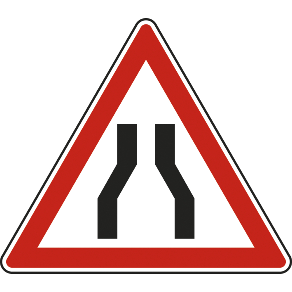 Panneau triangle chaussée rétrécie 500 Ecolign A3 cl1 - NADIA SIGNALISATION - TRI500E1A3