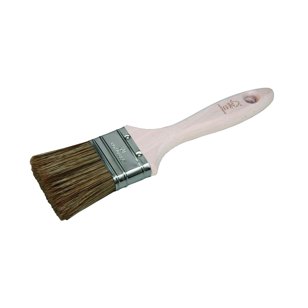 Brosse plate spécial vernis & lasure n°40 en Fillpro manche bois - NESPOLI - 10112 40