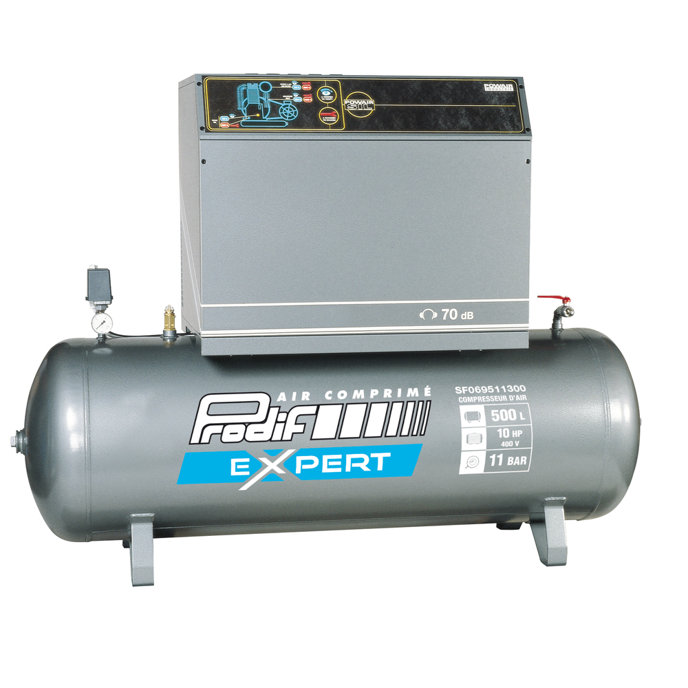 Compresseur PRODIF silencieux 10CV 11 bar 500L 400V - SF069511300