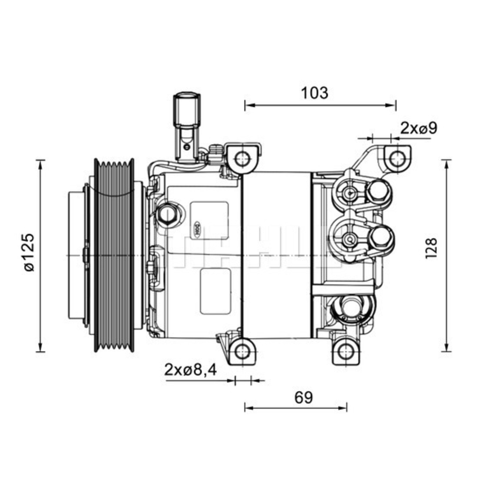 Compresseur de clim Kia/Hyundai - Mahle Neuf - 090.155.079.310