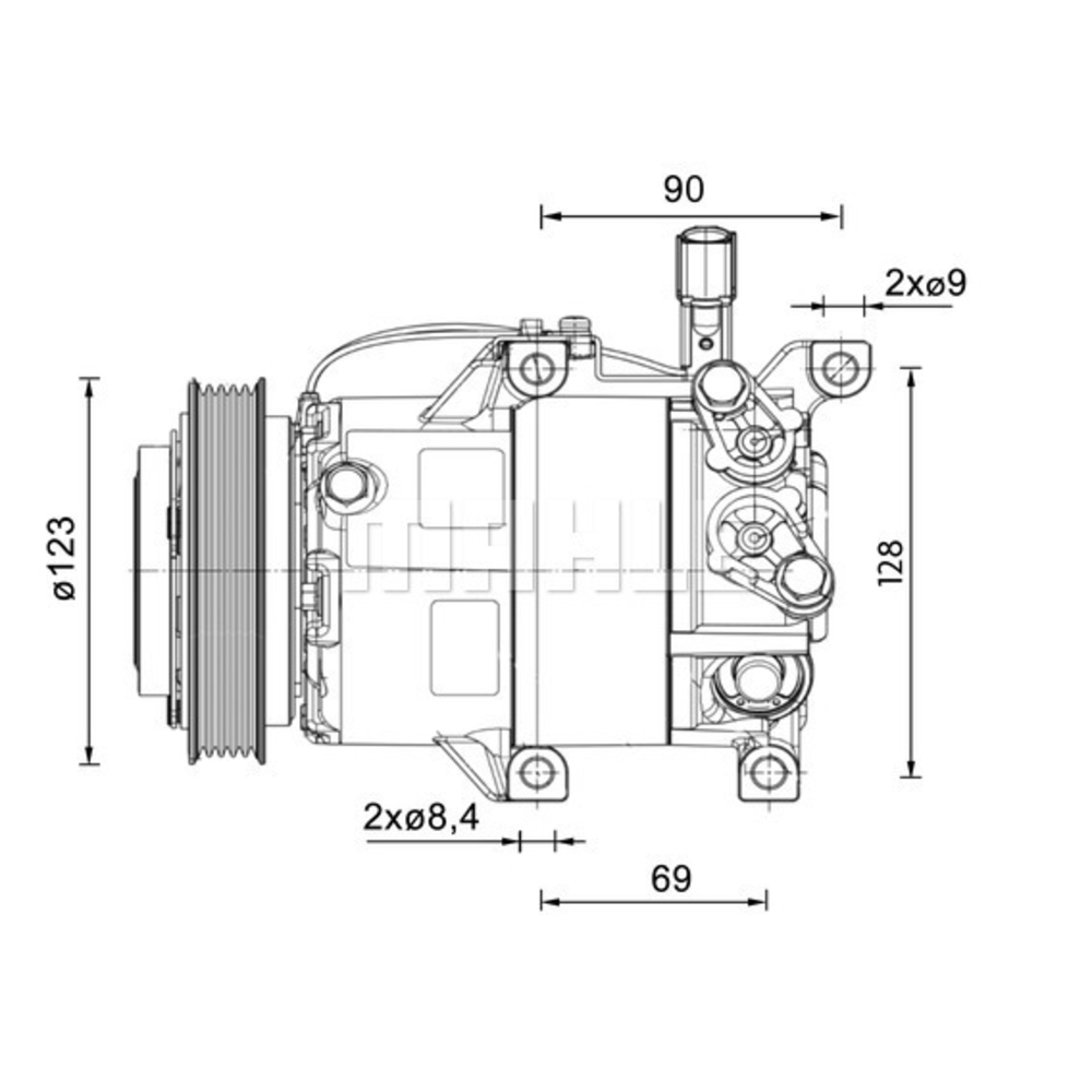 Compresseur de clim Kia/Hyundai - Mahle Neuf - 090.155.080.310