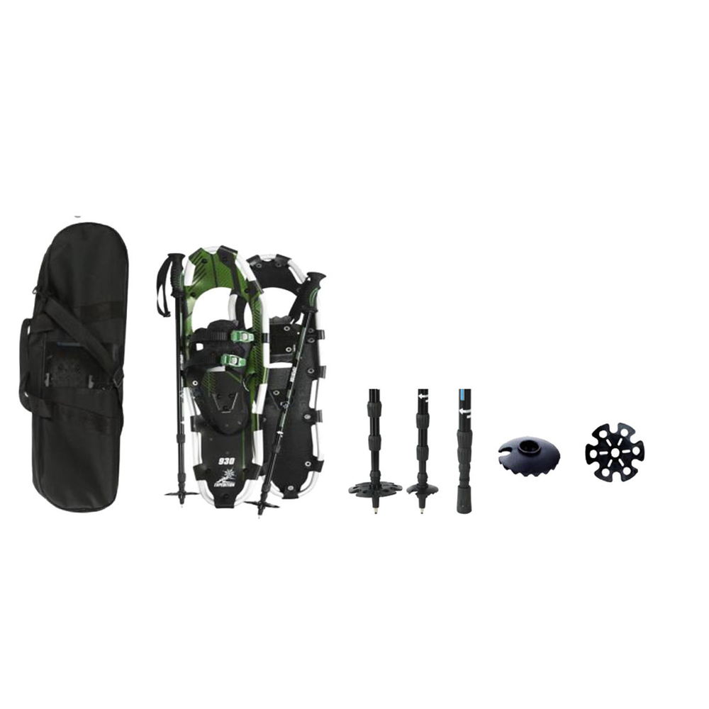 RAQUETTES NEIGE (821) TAILLE 20 X 53 CM JUSQU'A 68 KG + BATONS + SAC DE TRANSPORT PERRIN - 800022