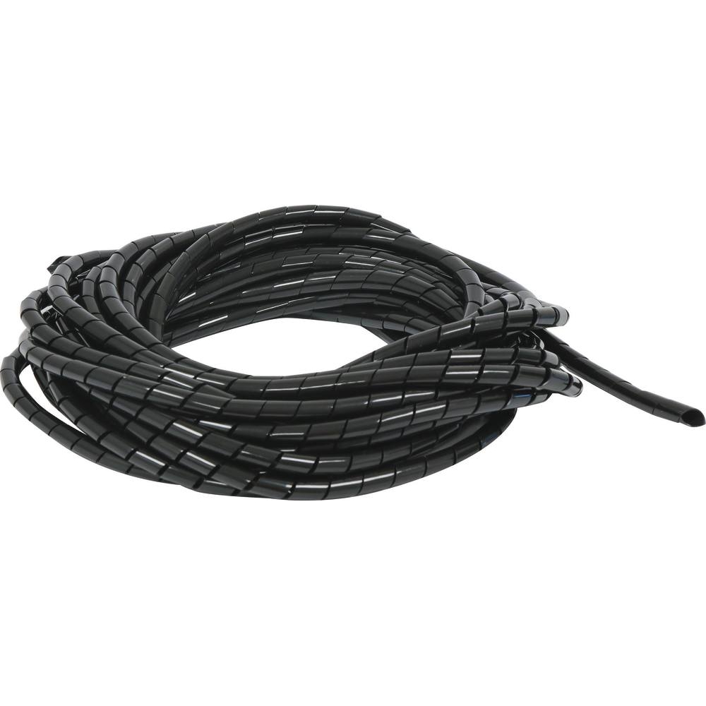 Gaine spiralée 6,7/8mm 50m noire SODELEC - 02811
