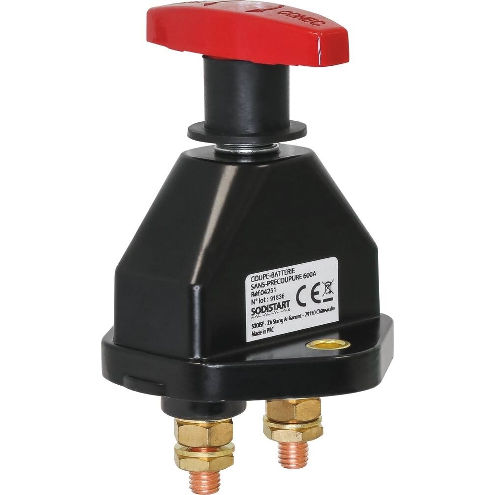 Coupe-batteries à poignée 24V 600A M10 SODELEC - 04251