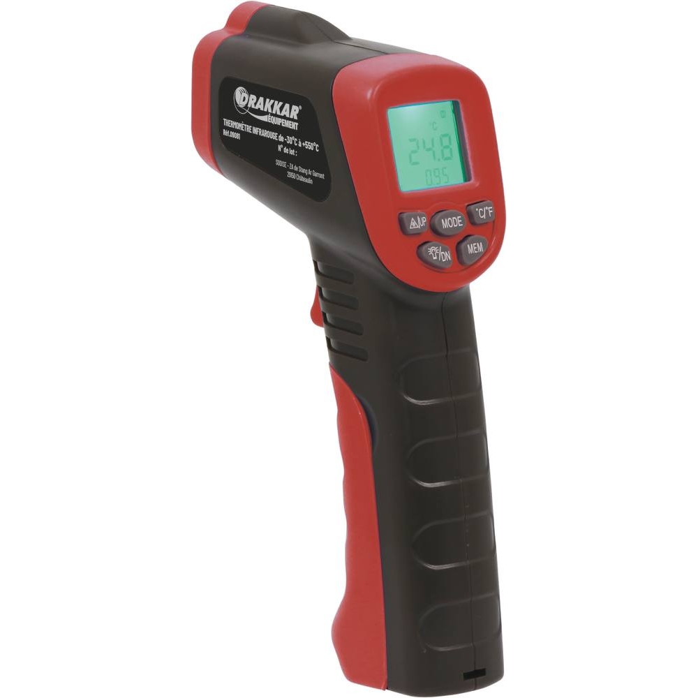 Thermomètre infrarouge -30 à 550°C DRAKKAR - 09081