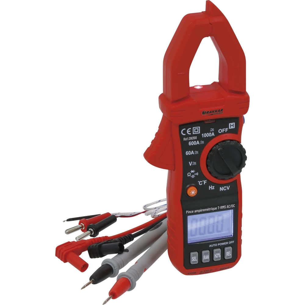 Pince metrique 1000a ac/dc DRAKKAR EQUIPEMENT - 09098