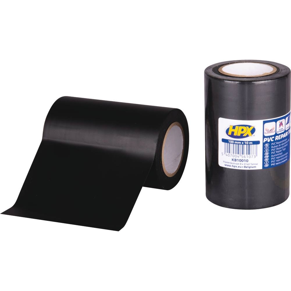 Ruban adhésif PVC noir 0,2x100mm 10m HPX - 14657