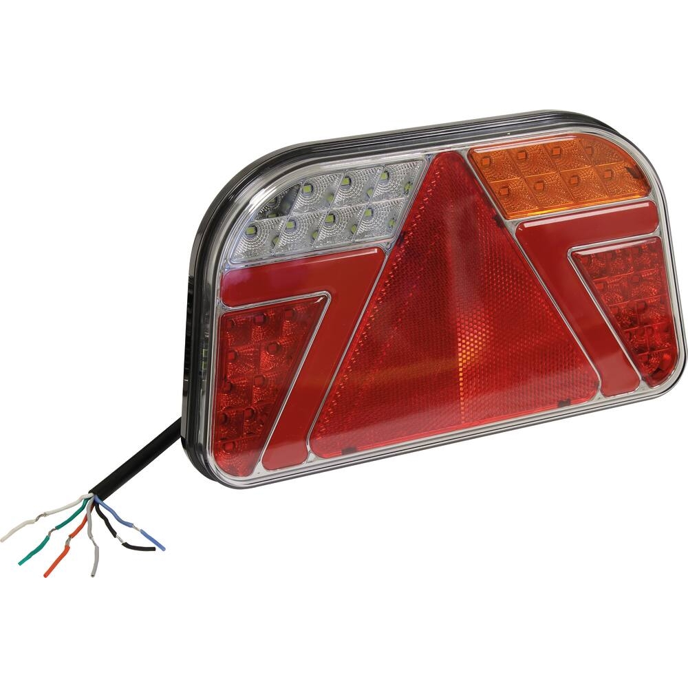 Feu arrière rectangle droit LED 12/24V 7 fonctions 290x190mm - SODIFLASH - 16051