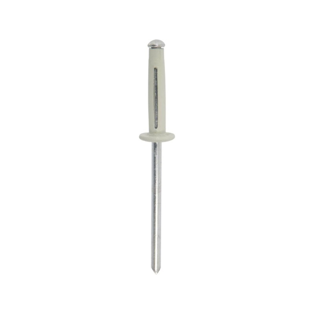 Lot 100 rivets petale 4x18 blanc special immatriculation - 23915100