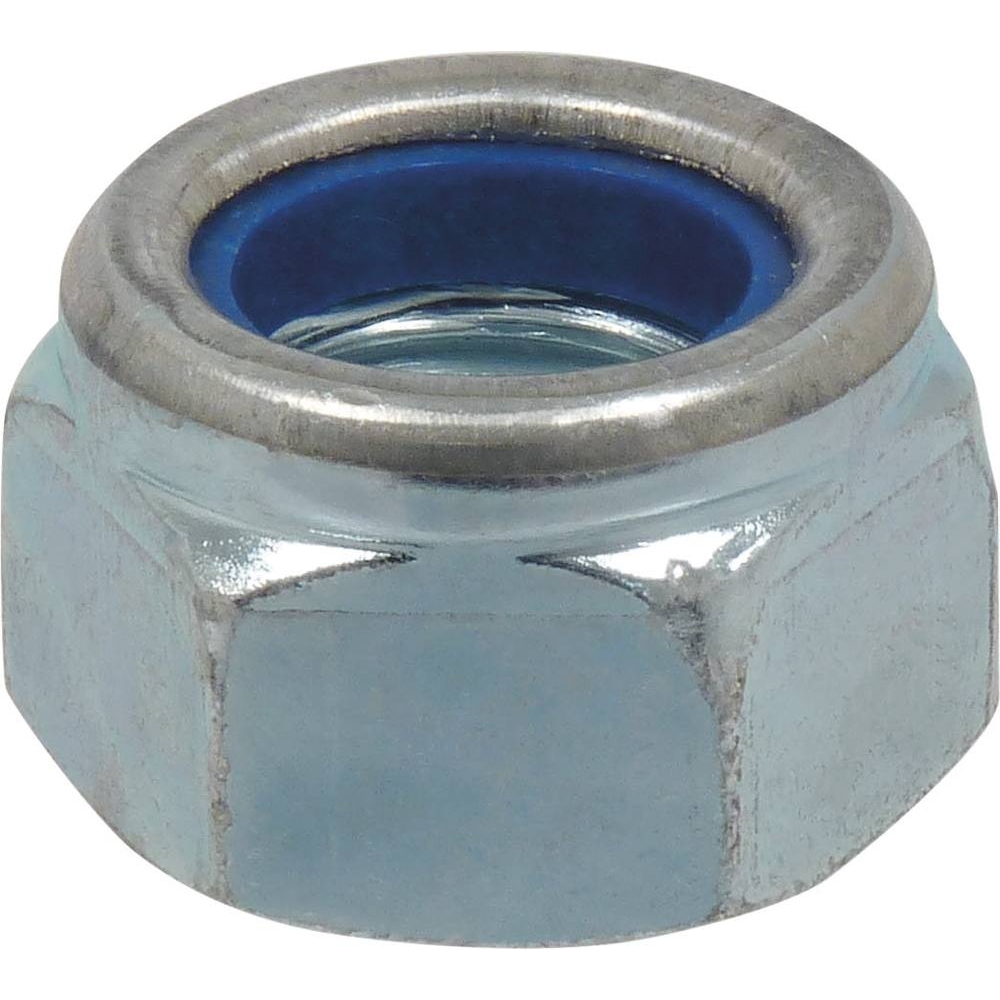 Ecrou hexagonal autofreiné zingué blanc M18 DIN 985 - sachet de 5 - KLIPPER - 26703.05
