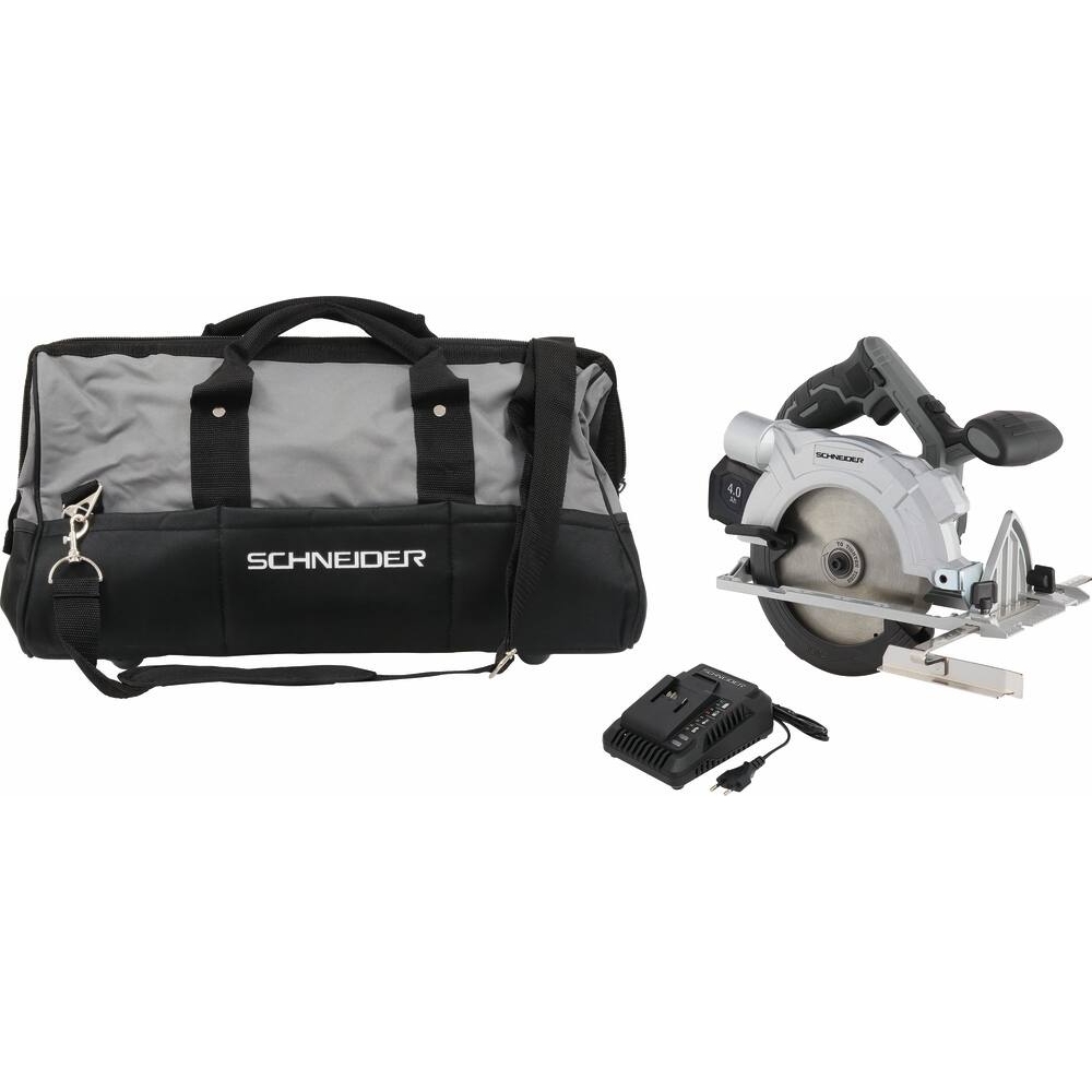 Scie circulaire 165mm 20V - 1 batterie 4Ah Li-ion - chargeur - sac de transport SCHNEIDER ELECTRO - 50866