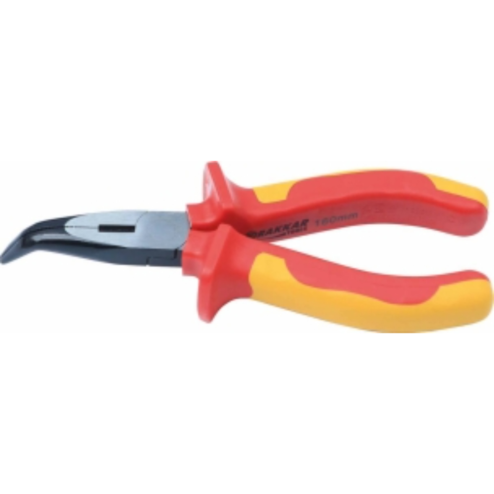 Pince coudée 200mm demi-ronde isolée 1000V - DRAKKAR - 69806