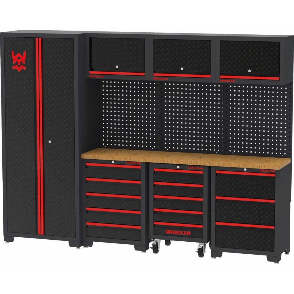 Mobilier d'atelier 4 &eacute;l&eacute;ments plateau bois DRAKKAR 72601