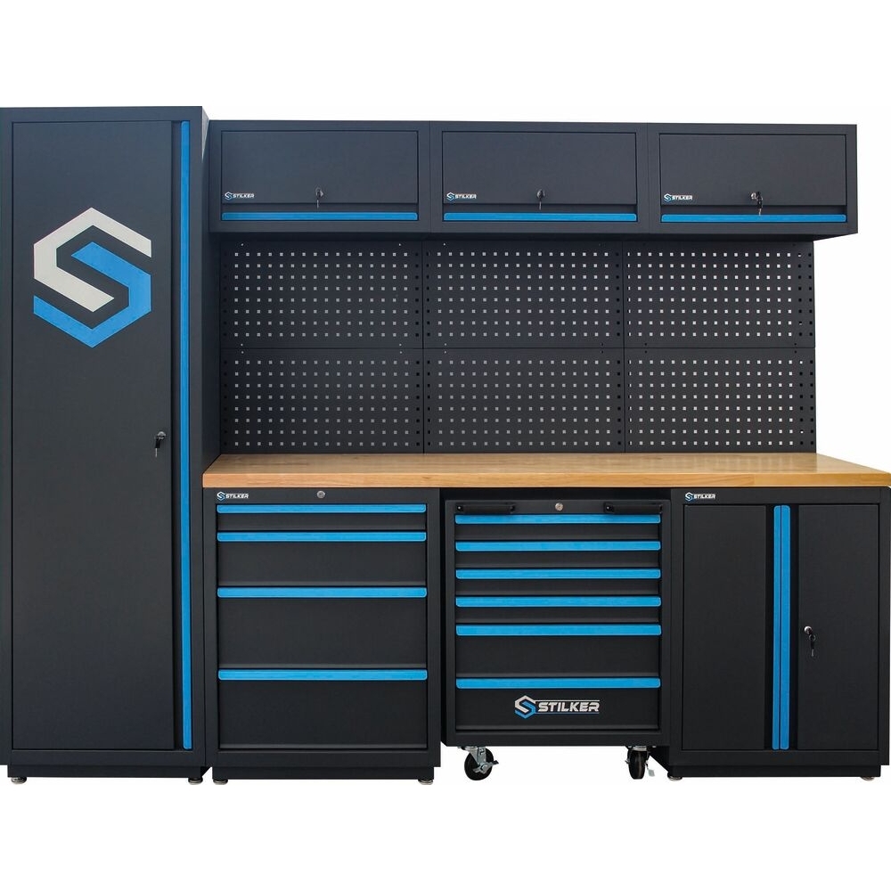 Mobilier d'atelier 4 éléments plateau bois 38mm - 147 outils - STILKER - 84082