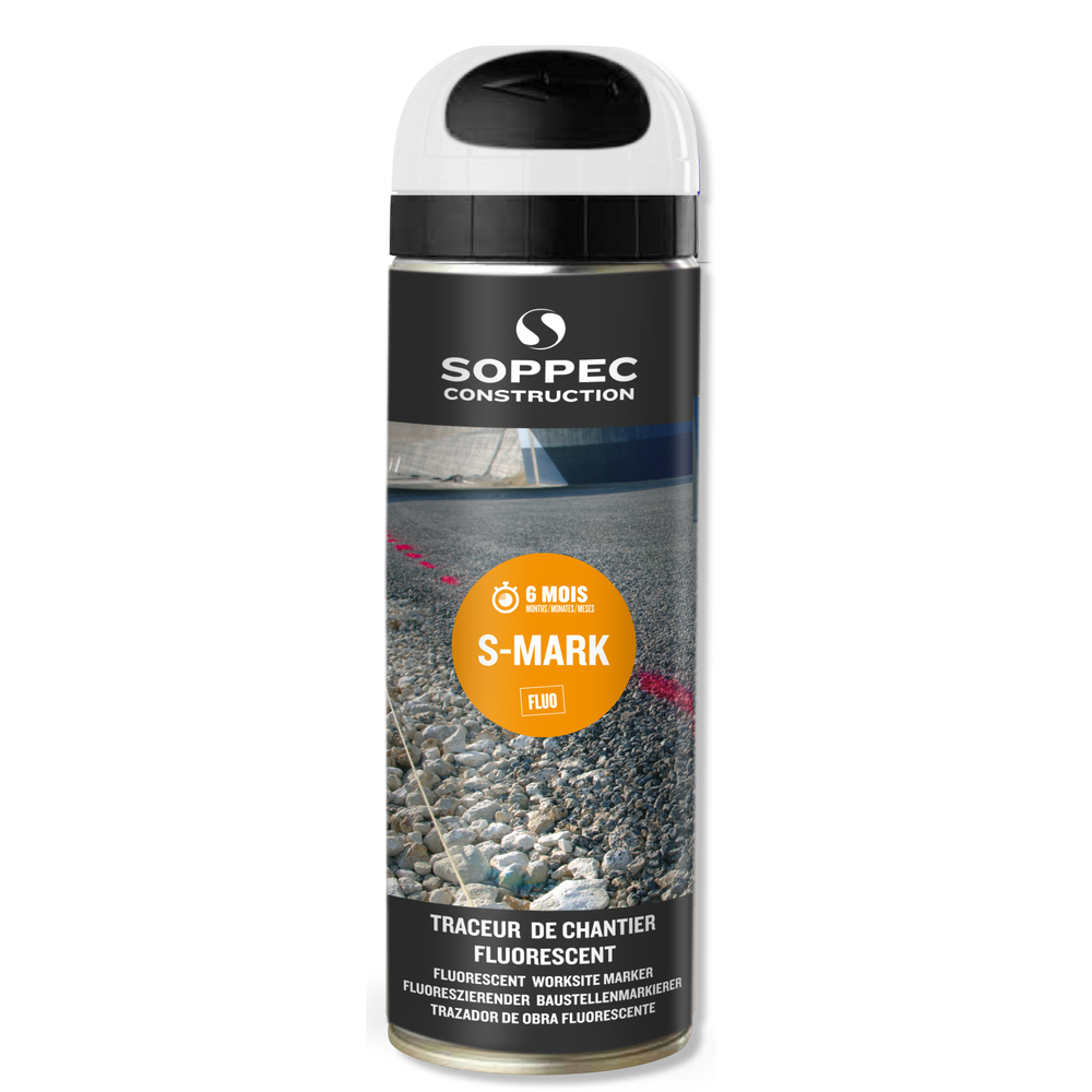 Bombe de peinture - Traceur de chantier SOPPEC blanc s mark 3-6 mois - 141900
