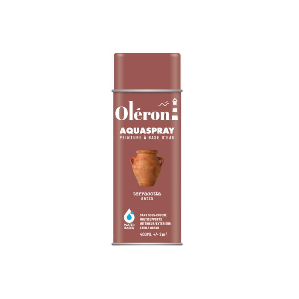 BOMBE DE DECORATION AQUASPRAY TERRACOTTA SATINE 400ML OLERON 561004