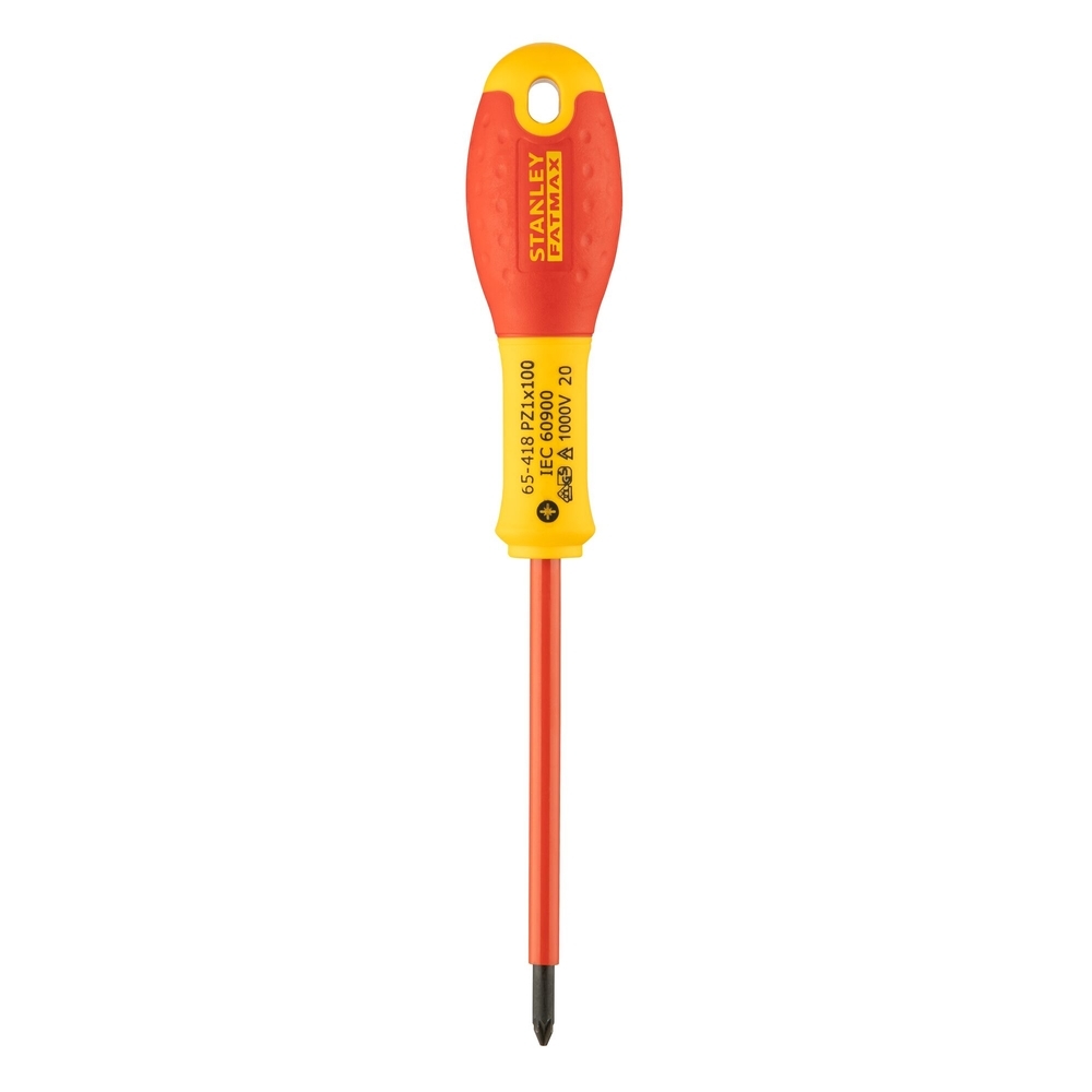Tournevis Pozidriv isolé 1000 V PZ1 x 100 mm - Fatmax - 0-65-418 - STANLEY FATMAX