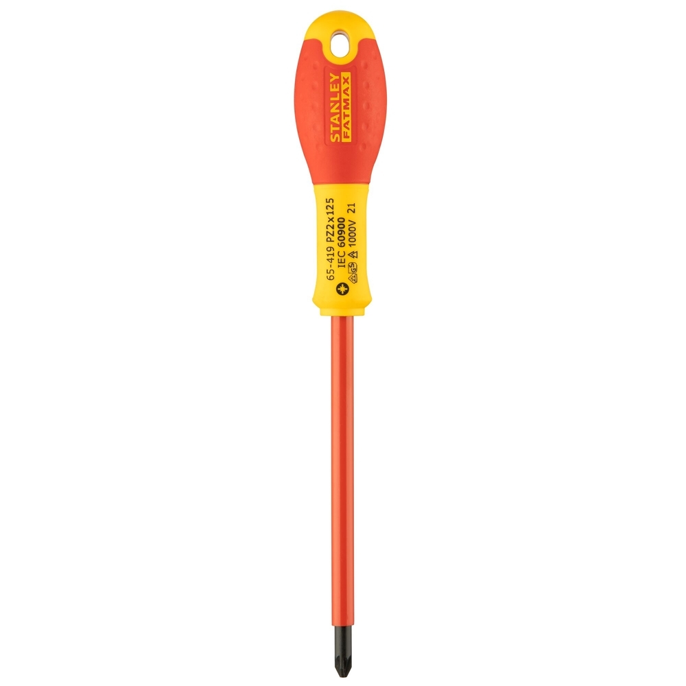 Tournevis Pozidriv isolé 1000 V PZ2 x 125 mm - Fatmax - 0-65-419 - STANLEY FATMAX