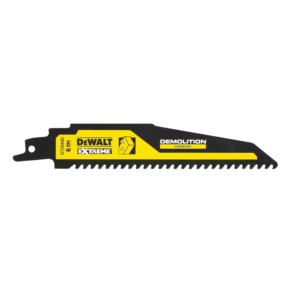 Lame de scie sabre carbure 152 mm pour le bois avec clous / 6TPI - DT20440-QZ - DEWALT
