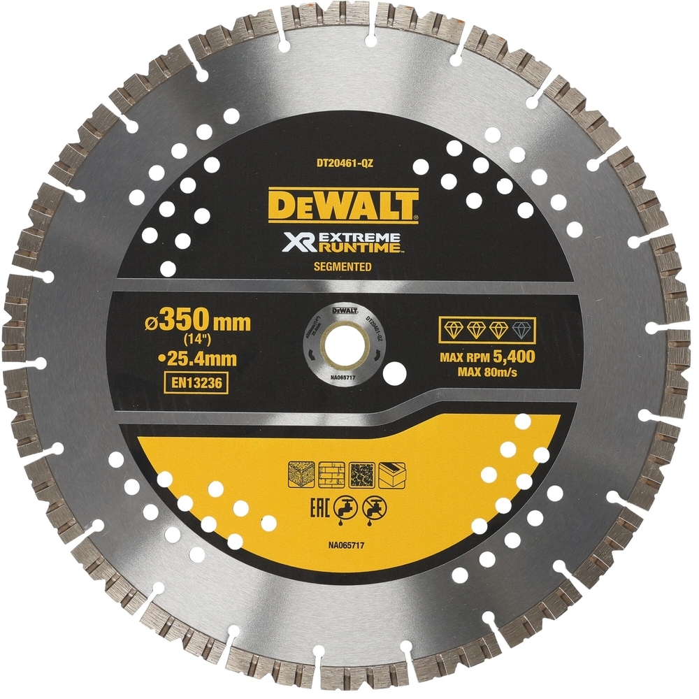 Disque béton XR RUNTIME diamant généraliste 355 x 25,4 mm - DT20461-QZ - DEWALT