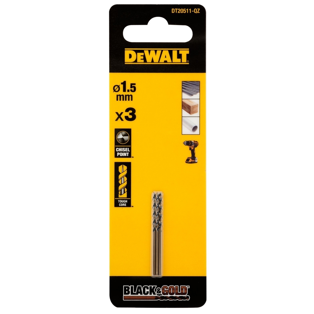 Foret HSS-G 1,5 x 18 x 40 mm - DT20511-QZ - DEWALT