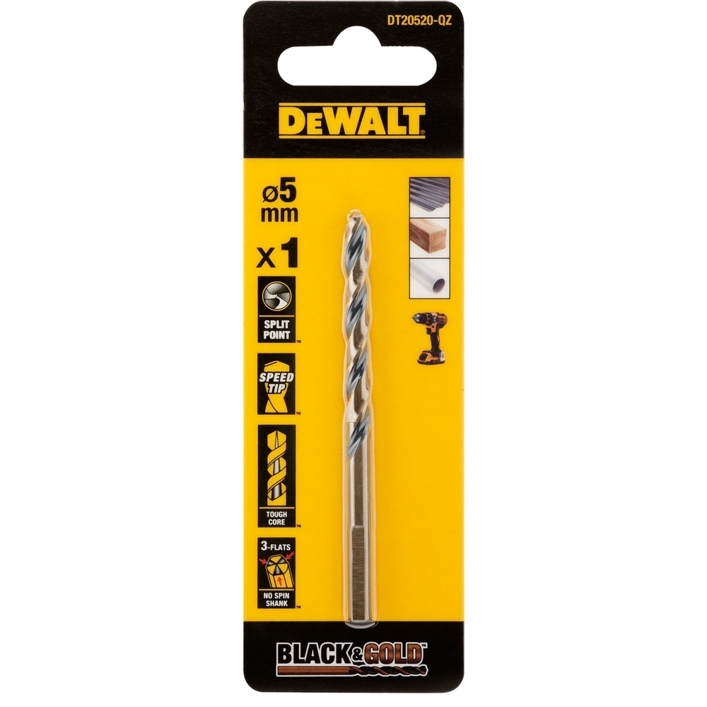 Foret HSS-G 5 x 52 x 86 mm - DT20520-QZ - DEWALT