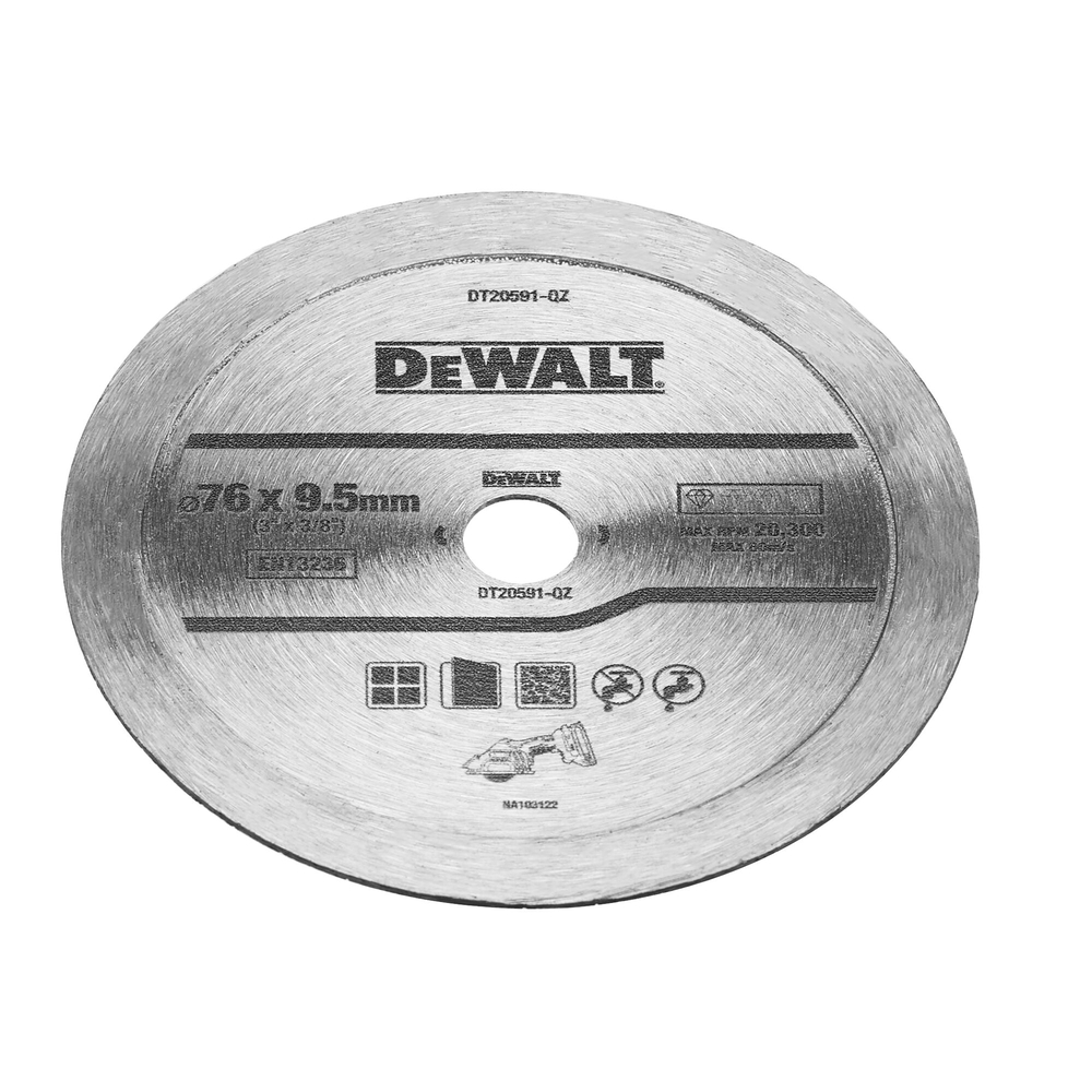 Disque 76 mm diamant pour la céramique - DT20591-QZ - DEWALT