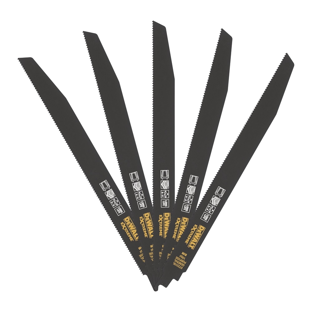 Lame de scie sabre BiM 2X Long Life pour la coupe du bois et métal 305 mm - DT2316L-QZ - DEWALT