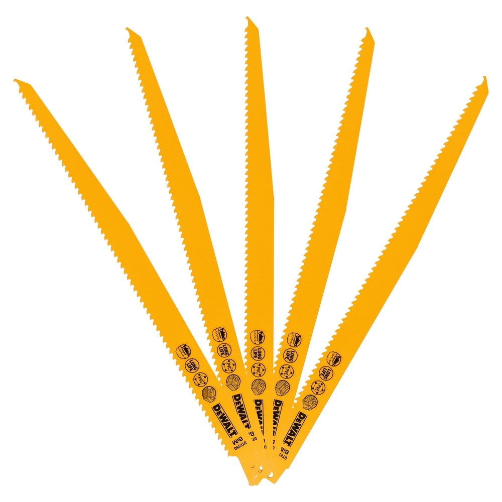 Lame de scie sabre BiM Plungepoint pour la coupe du bois 228 mm - DT2350-QZ - DEWALT