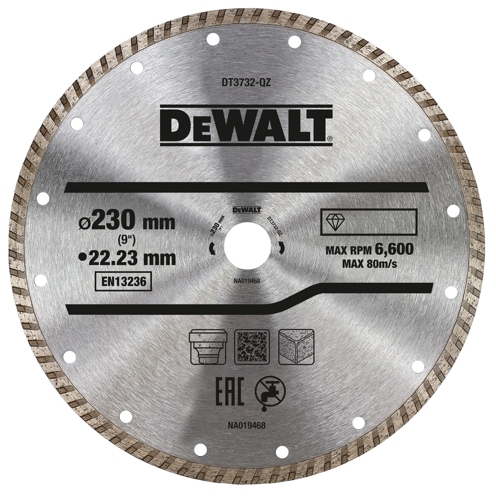 Disque turbo pour matériaux de construction/béton 230 x 22,2 mm - DT3732-QZ - DEWALT