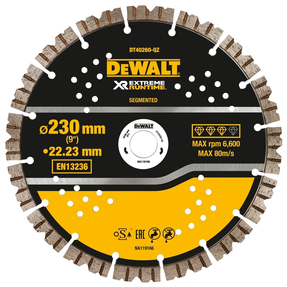 Disque Extreme Runtime pour le béton 230 x 22,2 mm - DT40260-QZ - DEWALT