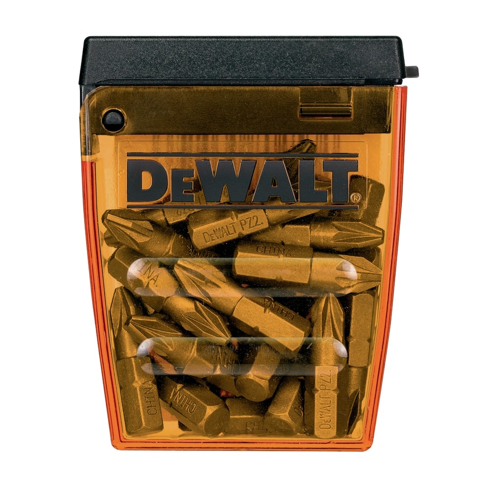 Coffret embouts de vissage PZ2 25 mm DEWALT, 25 pièces - DT71521-QZ
