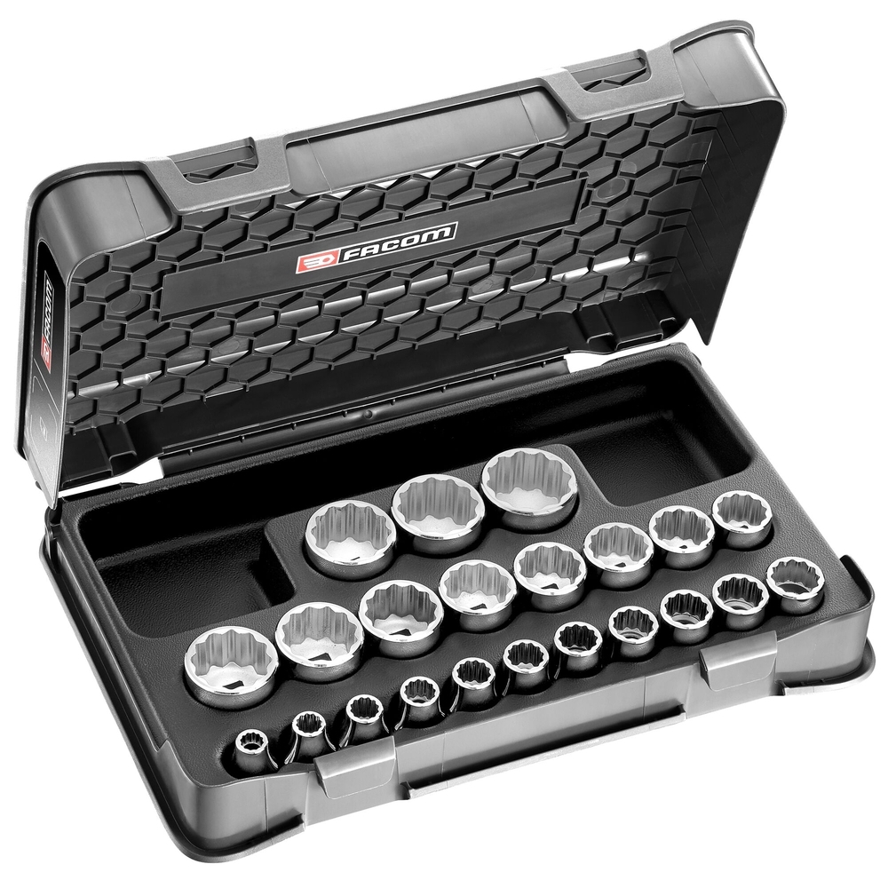 Coffret douilles 1/2' 12 pans - 22 pièces - FACOM - S.400B