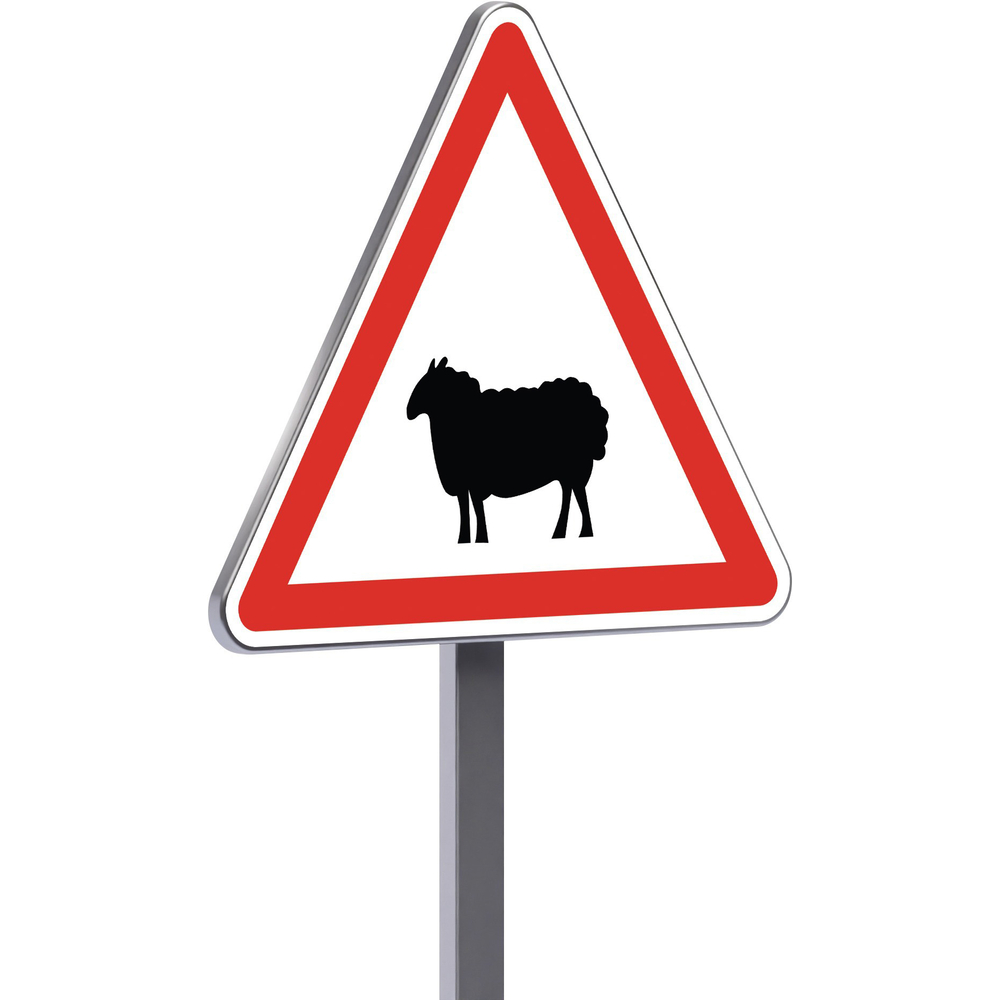 Panneau permanent A15a2 1000 c2 passage d'animaux domestiques TALIAPLAST - 521353