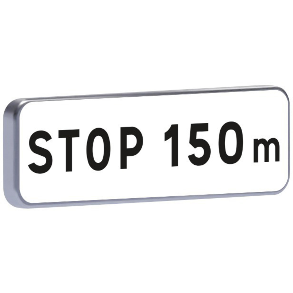 Panneau permanent M5b distance du stop à spécifier 500x150 c2 TALIAPLAST - 521501