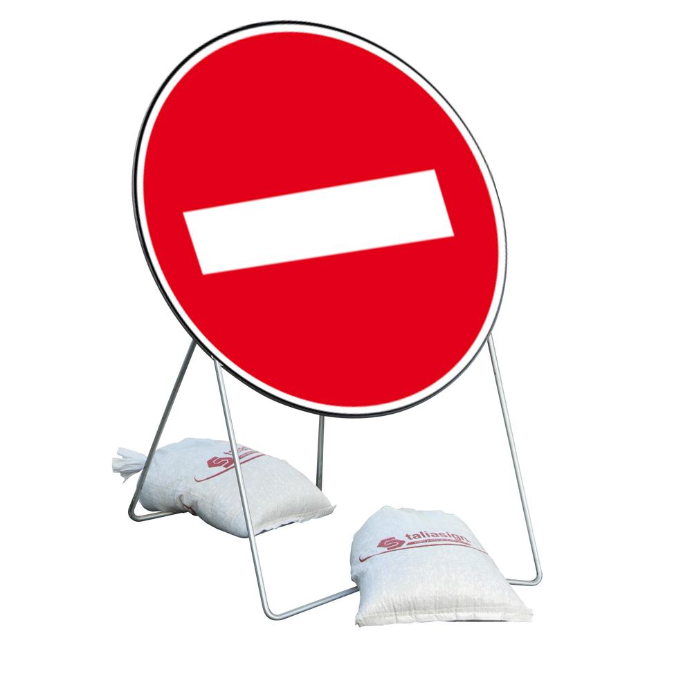 Panneau d'interdiction B1 SENS INTERDIT 850 mm classe 2 + PIED - TALIAPLAST - 524502