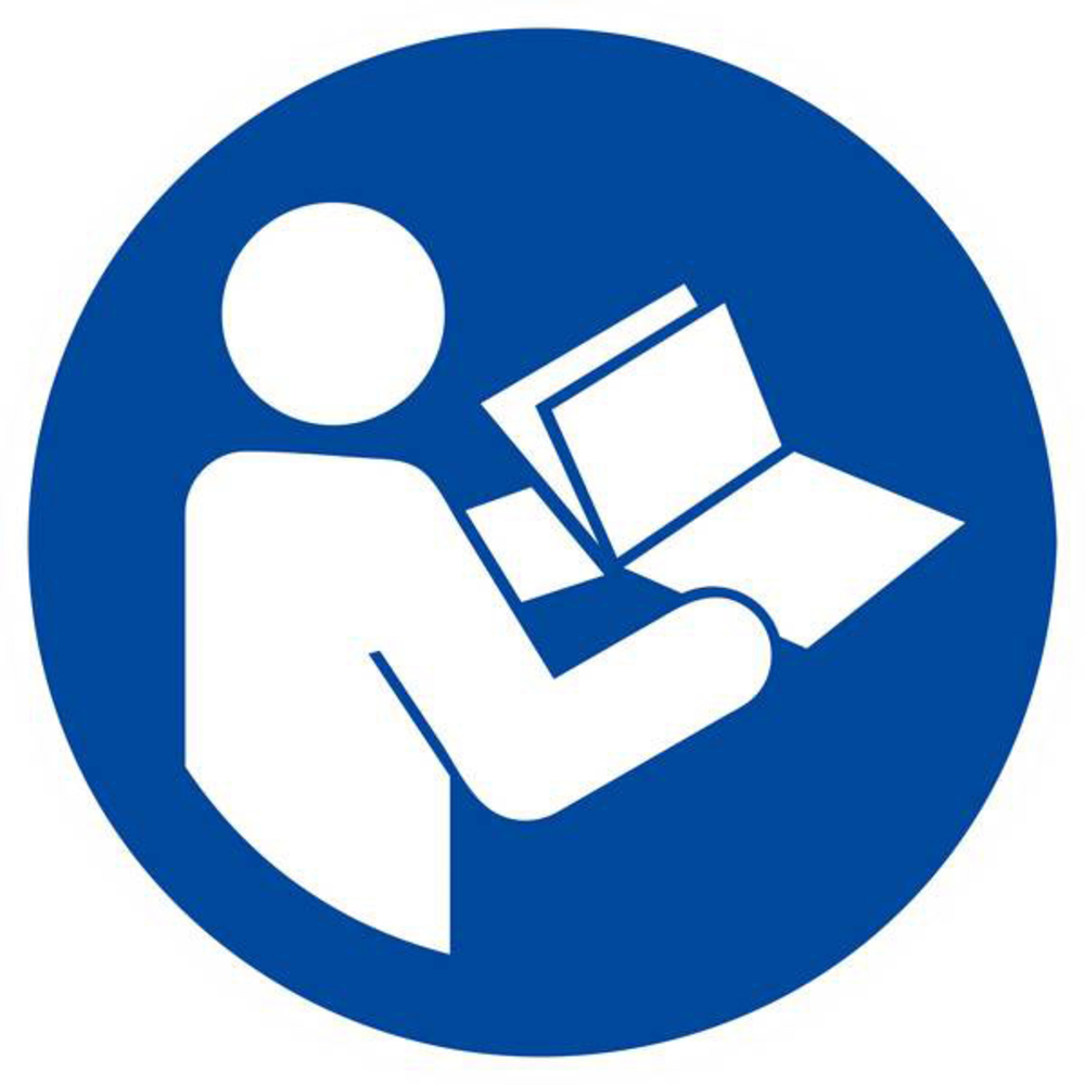 Panneau rigide CONSULTER LE MANUEL / LA NOTICE D'INSTRUCTIONS D.300mm TALIAPLAST - 622590