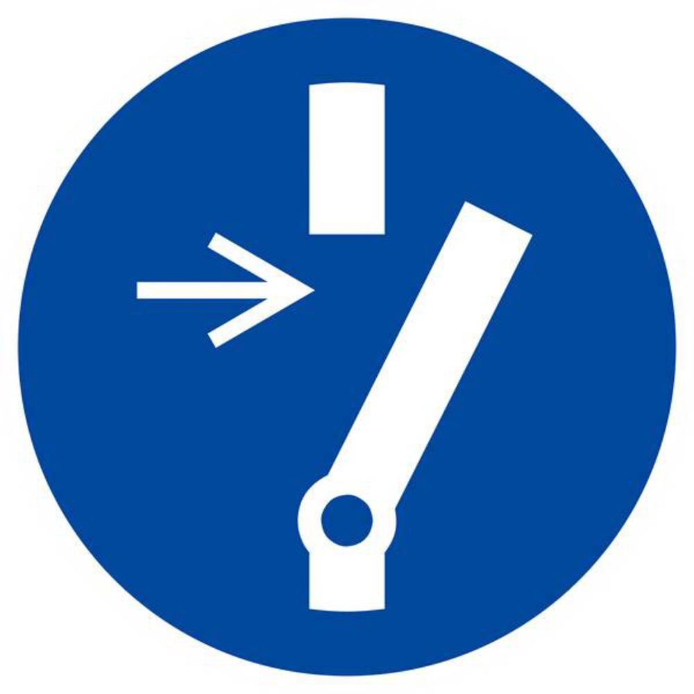 Panneau rigide DEBRANCHER AVANT UNE ACTIVITE DE MAINTENANCE D.300mm TALIAPLAST - 622594